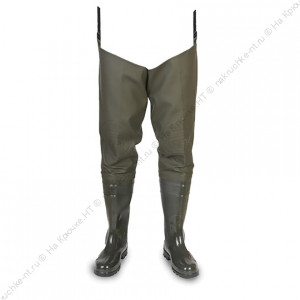 Сапоги забродные СЛЕДОПЫТ ПВХ с тканевой надставкой, р.  47, цв. олива/5/