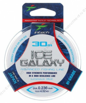 Леска Intech Ice Galaxy 50м голубая 0,187 mm