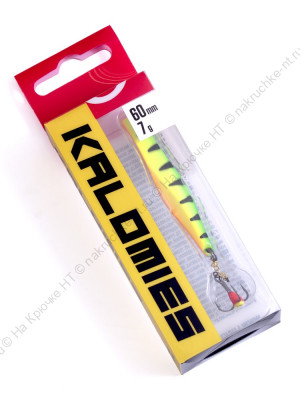 Блесна вертикал. зим. Lucky John KALOMIES с цеп. и кр. 60мм TIGER блистер