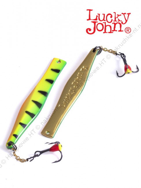 Блесна вертикал. зим. Lucky John KALOMIES с цеп. и кр. 60мм TIGER блистер 1
