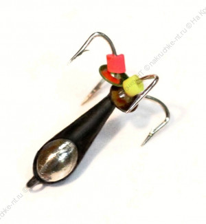 Чертик, 4 крючка, с коронкой 2,0 мм, серебро