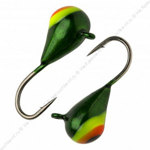 Мормышка вольфрамовая "Condor", капля с ушком, d 3,0 мм, вес 0,5 гр, светофор /10 шт/