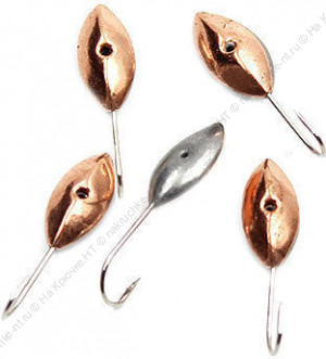 Мормышка паяная ЯМАН Овсинка, вес 1,63 г, медь