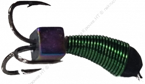 Мормышка Черт-Банан (с намоткой) квадрат хамелеон d-3/l-8mm/0.65g