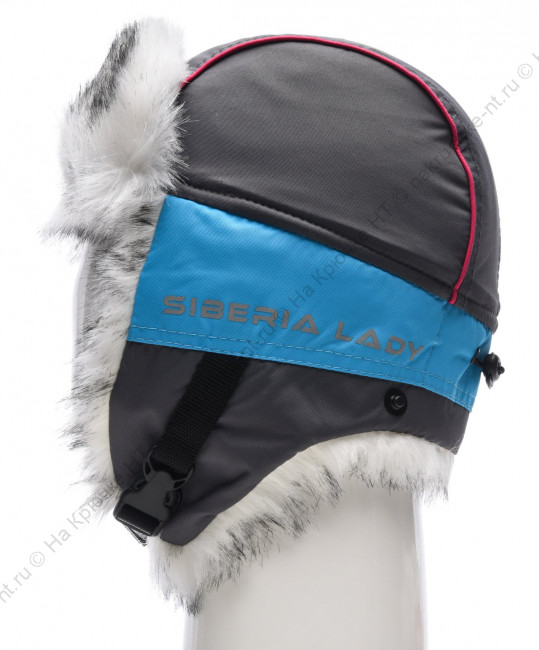 Шапка ушанка зимняя Siberia Lady ткань Breathable цвет Голубой6 Шапка ушанка зимняя Siberia Lady ткань Breathable цвет Голубой6