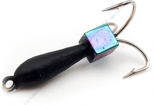 Мормышка вольфрамовая Чертик с кубиком "Хамелеон" d-3,0  (176)