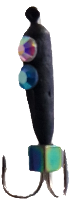 Мормышка Черт d-2,5 (квадрат, хамелеон со стразами) 0,6гр