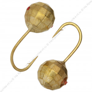 Мормышка вольфрамовая "Condor", Шар фигурный с отверстием d 3,0 мм, вес 0,22 гр, золото