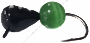 Мормышка Капля с петлей Кошачий Глаз d-4/l-7mm/0.85g