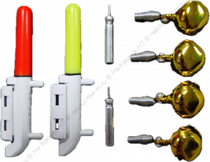 Сигнализатор поклевки электронный на бланк удилища (набор 2шт зеленый/красный) с батарейкой