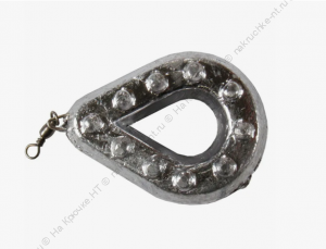 Грузило свинцовое гриппа с вертлюгом 40 гр.