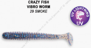 VIBRO WORM 3-50-29-6 Силиконовые приманки Crazy Fish VIBRO WORM 3-50-29-6 Силиконовые приманки Crazy Fish