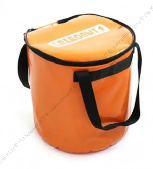 Ведро с крышкой "СЛЕДОПЫТ" для рыбы, ПВХ, 40х40х40 см, цв. оранжевый/18/