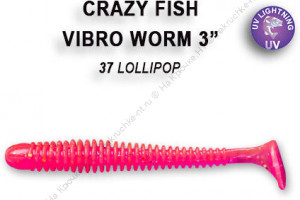 VIBRO WORM 3-50-37-6 Силиконовые приманки Crazy Fish