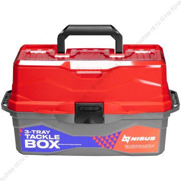 Ящик для снастей Tackle Box трехполочный NISUS красный 2