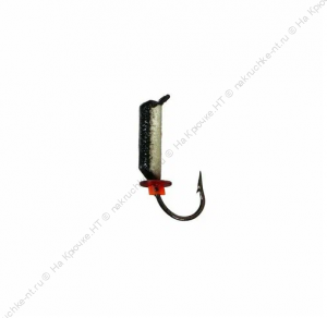 Мормышка вольфрамовая Столбик с фосфором черный d-2,0 0,4гр