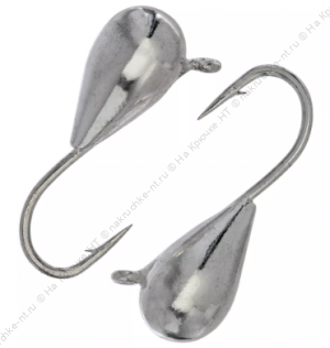 Мормышка вольфрамовая "Condor", капля с ушком, d 4,0 мм, вес 1,1 гр, обмазка малек, черная