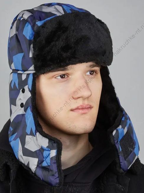 Шапка-ушанка мужская зимняя с маской 2