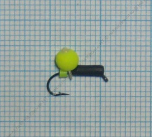 Мормышка вольфрам Столбик 2,0 бусина подвесная неон 0,5гр