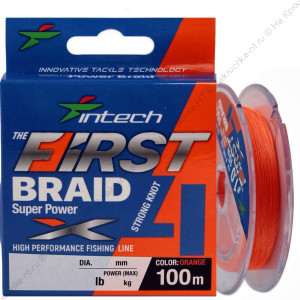 Intech  First Braid X4 100m #0.6 / 0.128mm (Orrange)