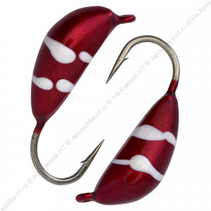 Мормышка вольфрамовая "Condor", Банан d 2,0 мм, вес 0,3  гр, вишня-винт