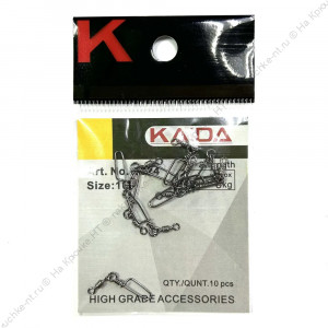 Вертлюг с карабином KAIDA K3024 №14 4 кг (10 шт.) Вертлюг с карабином KAIDA K3024 №14 4 кг (10 шт.)