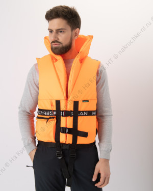 Жилет спасательный ПР цвет Оранжевый ткань Оксфорд (Размер 44-48/ 60 кг)