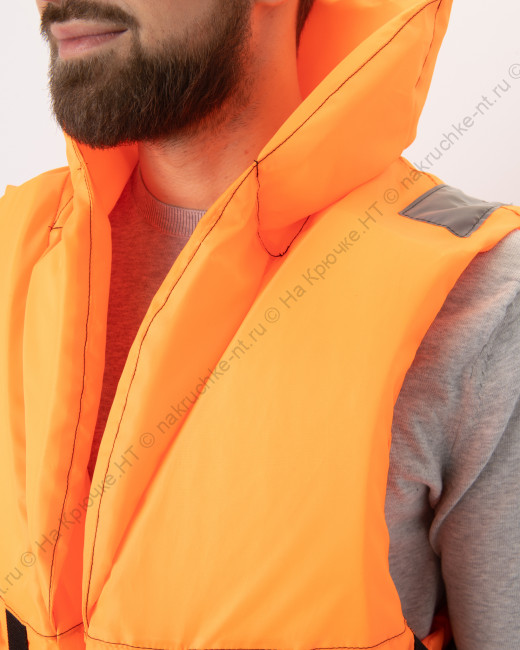 Жилет спасательный ПР ткань Оксфорд цвет Оранжевый  3