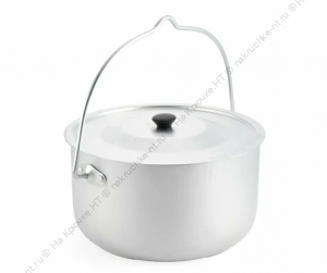 Котелок костровой "СЛЕДОПЫТ" цилиндрический 4,5 л, алюм./6/