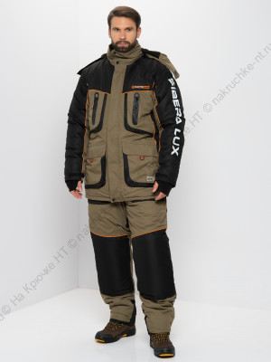 Костюм зимний Siberia LUX цвет Хаки/Черный ткань Breathable (Размер: 48-50, Рост: 170-176)