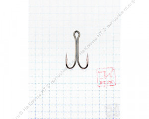 Крючок KOI "SHORT DOUBLE HOOK", размер 2 (INT), цвет BN, двойник (1 шт.)