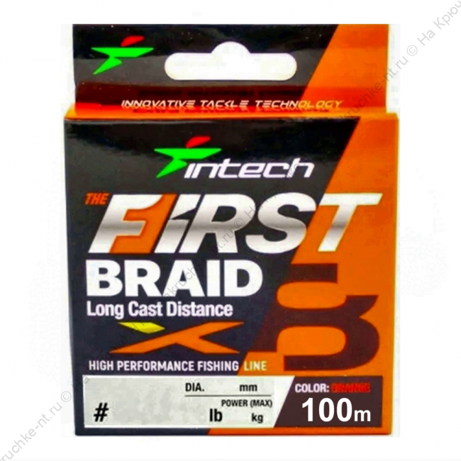 Intech First Braid X8 100m 0.6 0.128mm (Orange) 2 Intech First Braid X8 100m 0.6 0.128mm (Orange) 2