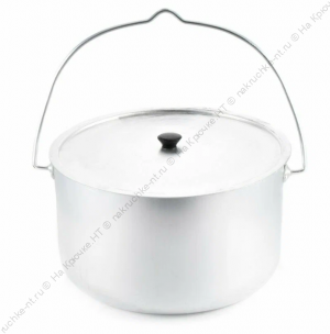 Котелок костровой "СЛЕДОПЫТ" цилиндрический 6 л, алюм./6/