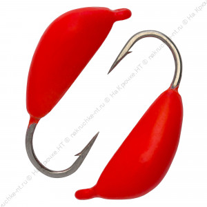 Мормышка вольфрамовая "Condor", Банан d 2,0 мм, вес 0,3 гр, красный