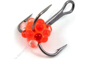 Крючок-тройник ЯМАН с икринкой, размер 16 (INT), цв. ФК