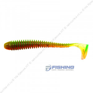 FLAGMAN Виброхвост Mystic Fish 4" #0215 Orange Chartreuse