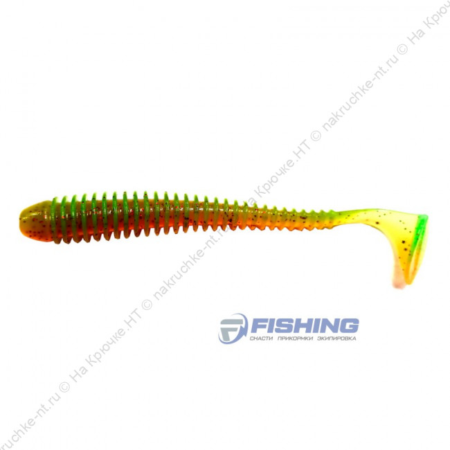 FLAGMAN Виброхвост Mystic Fish 4 0215 Orange Chartreuse