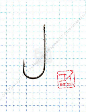 Крючок KOI "ROUND BEND WORM ", размер 1/0 (INT), цвет BN, офсетный (10 шт.)