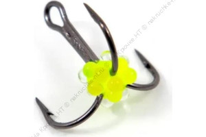 Крючок-тройник ЯМАН с икринкой, размер 18 (INT), цв. ФЖ