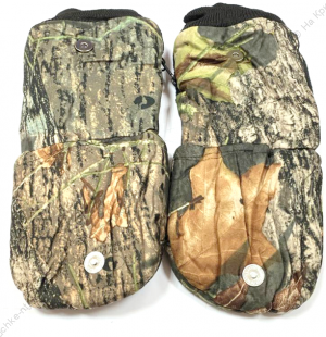 Варежки-перчатки рыбацкие на кнопке, цвет ЛЕС