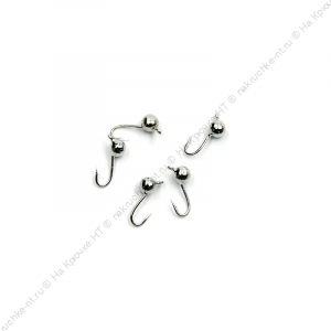 Мормышка вольф"ЯМАН"Шар с ушк, р.2,5, вес 0,10 цв.никель