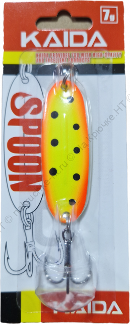 Набор 6шт. колеблющихся блесен KAIDA SPOON 7гр.