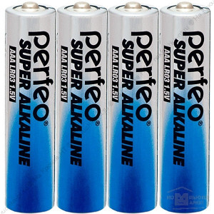 Батарейка Perfeo LR03/4SH (AAA) Super Alkaline в пленке/4/60/960