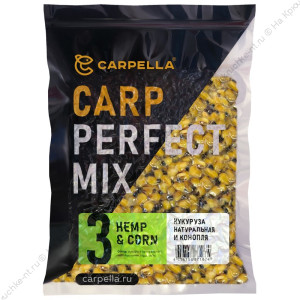 Добавка CARPELLA кукуруза натуральная с коноплей 0,5кг, Микс №3