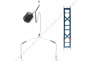 Оснастка фидерная Яман «Лещ №2», коромысло 16 см, плетеный шнур 0,15 мм, крючок №10 Chinu Ring, на м