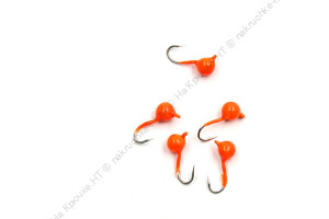Мормышка вольф"ЯМАН"Шар с ушк, р.3, вес 0,30 цв.оранжевый