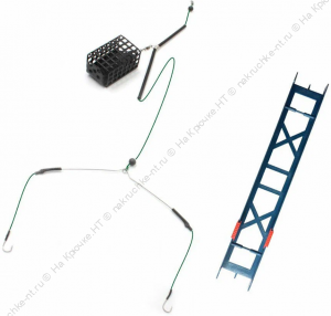 Оснастка фидерная Яман «Лещ №2», коромысло 16 см, плетеный шнур 0,15 мм, крючок №8 Chinu Ring, на мо