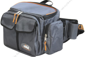 Сумка рыболовная "СЛЕДОПЫТ" Fishing Hip Bag T2, 27х23х17 см, цв. серый/4/