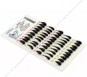 Мормышка литая с бисером (черная) "Уралка №5"