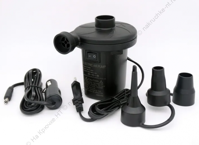 Насос электрический Stermay HT-202A 12V 220V для матраса лодки HT-202